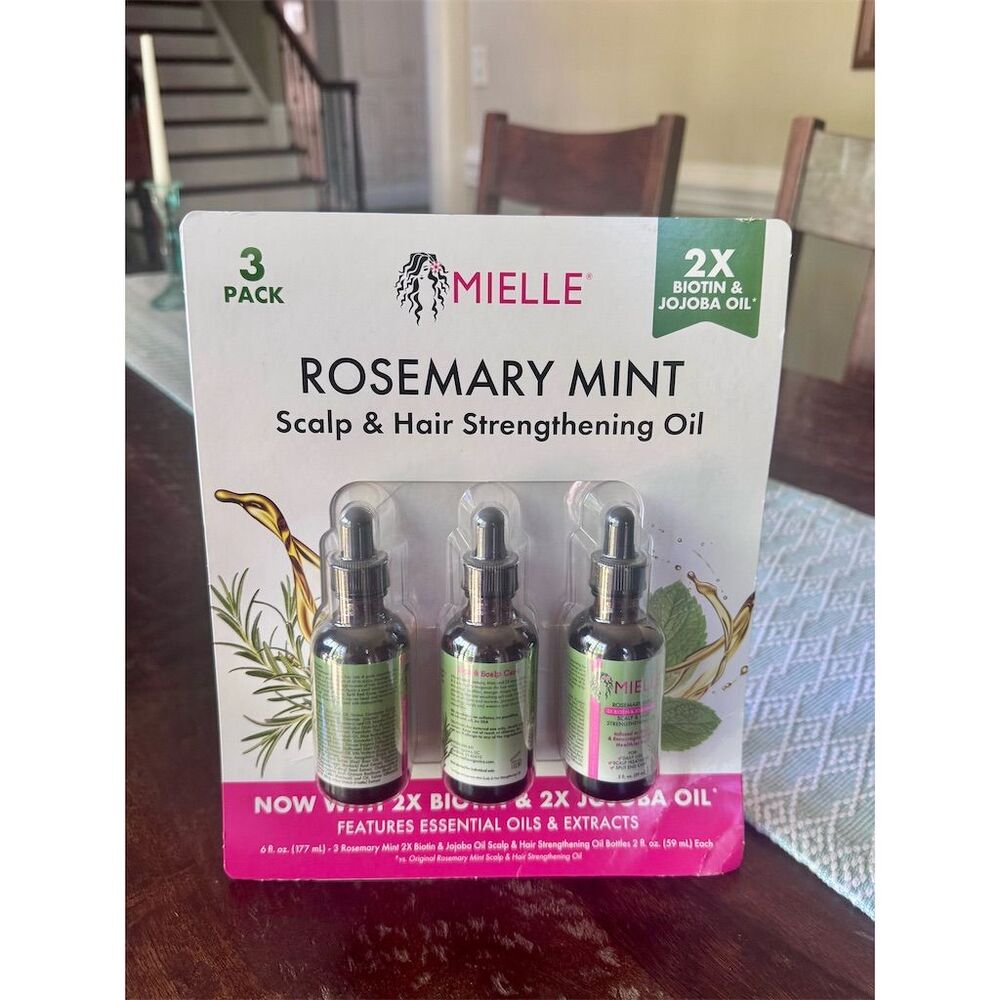 Mielle Rosemary Mint Scalp & Hair Strengthening Oil‎ 3-Pack 2 fl oz Each
